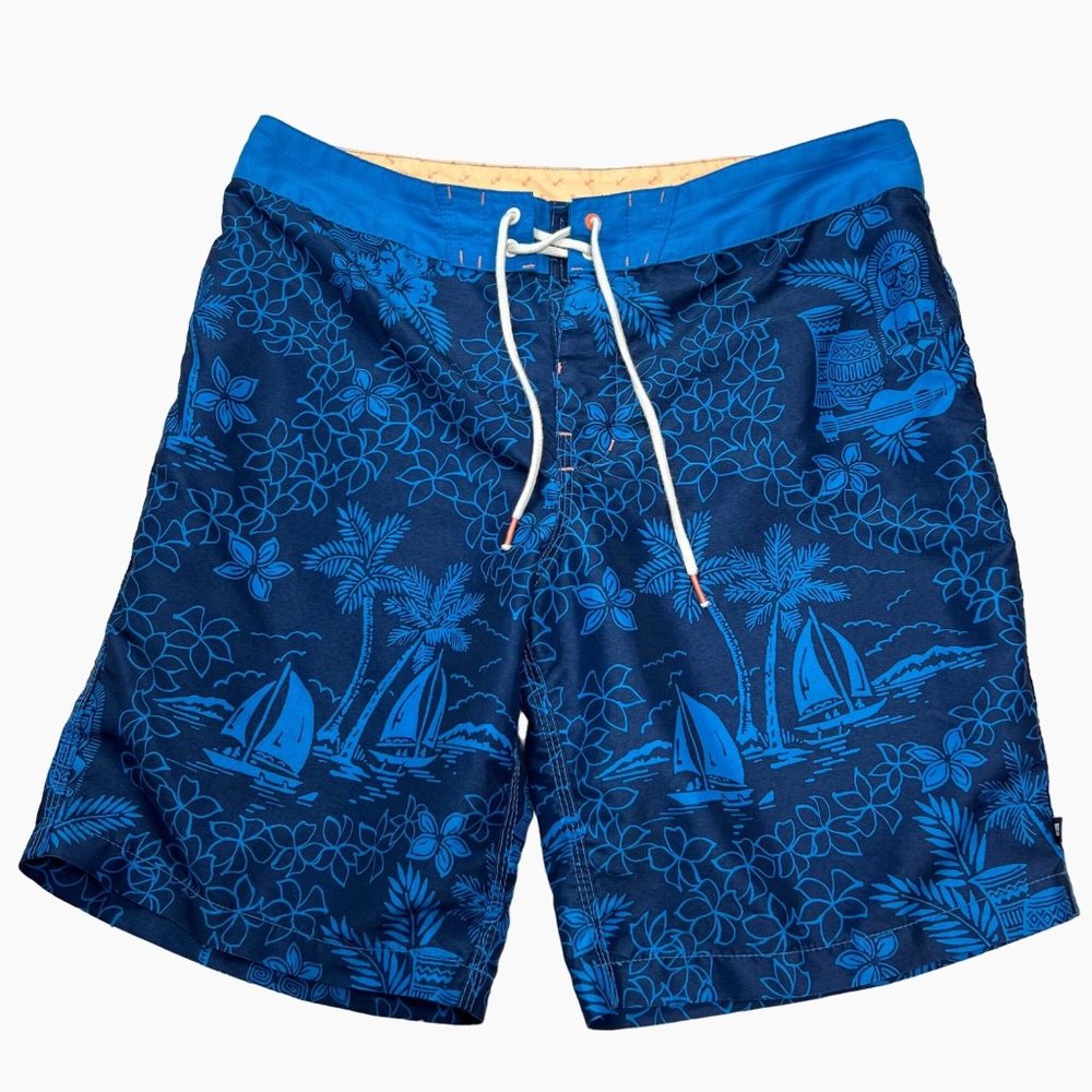 Sperry Top Sider Sailboat Swim Trunks Blue Mens Size 36
